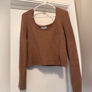 Old Navy Taupe Ribbed Sweater